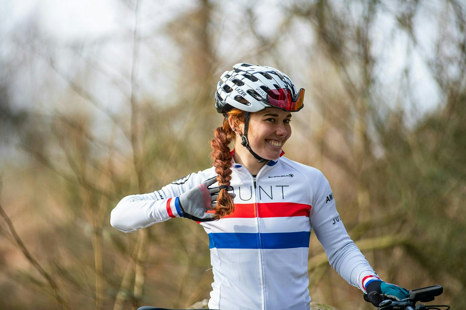 Juliana Bicycles Pro XC Athlete: Isla Short posing for the camera