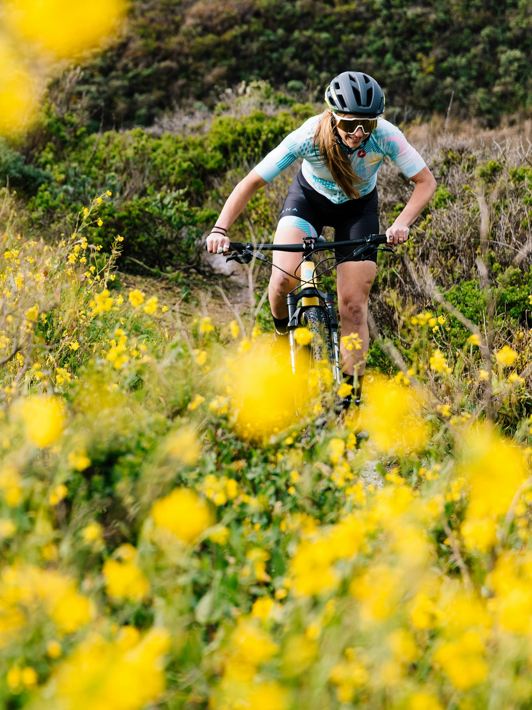 Juliana Bicycles Athlete Kaysee Armstrong riding her Wilder XC mountain bike