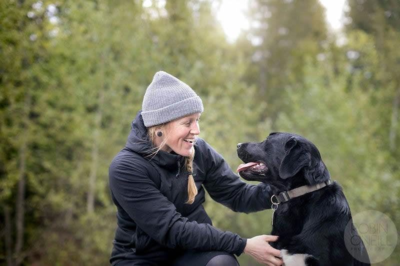 Juliana Ambassador - Sarah Leishman posing with her dog